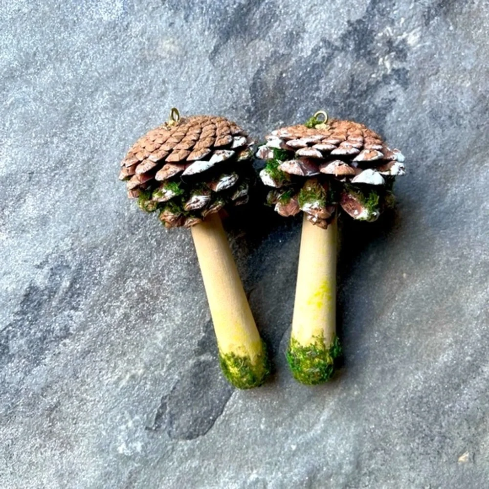 New🌟Mushroom Paulowina Wood Ornament